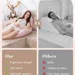 INSEN Wedge Pillow Set for Sleeping and After Surgery, Use for Acid Reflux, Reading and Relaxing, Headboard Pillow for Sitting in Bed, Pink Flower