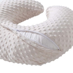 QUENESS Nursing Pillow and Positioner, Breastfeeding, Bottle Feeding, Baby Sitting Support with Removable Ultra Soft Cover, Tummy Time Support for Baby Boys and Girls (Beige)