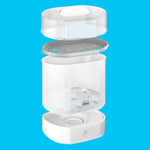 Chicco 3-in-1 Modular Electric Steam Sterilizer for Baby Bottles, Feeding Accessories, and More | Eliminates 99.9% of Germs | 3 Configurations | Automatic Shut-Off and Quiet Operation