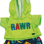 Casdon Build-A-Bear Workshop Rainbow Smiley Toy Clothes Pack | 4 Mix-and-Match Toy Outfits Includes Pajamas, Cute Hoodies & Summer Styles | Dress-Up Toy Clothes for Kids Aged 3+ | Suitable for 9" Bear