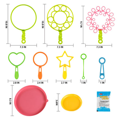 Bubble Wands kit Party Favors for Kids Bulk Toys Party Supplies Christmas Birthday Wedding Bath Time Gifts for Boys Girls (Various)