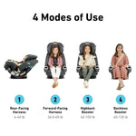 Graco 4Ever DLX SnugLock 4 in 1 Car Seat | Infant to Toddler Car Seat, Featuring Easy-Install SnugLock Technology, Leila