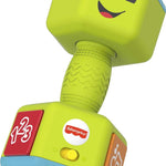 Fisher-Price Baby & Toddler Toy Laugh & Learn Countin’ Reps Dumbbell Rattle with Learning Lights & Music for Infants Ages 6+ Months