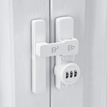 INIRET White 180 Degree Barn Door Lock,Mechanical Password Lock,Flip Latch with Combination,3 Digit Password Keyless,Protect Privacy,for Barn Door,Windows,Garden,Cabinets,Bathroom,and Sliding Door