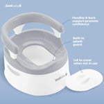 Jool Baby Potty Chair for Toddler Toilet Training - Splash Guard & Back Support (Gray)