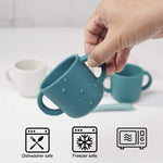 Silicone Training Cup for Infants, Toddler Learning Cup with Two Handles, Baby Open Cup 5oz, 6months+ (yellow)