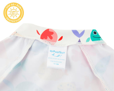 Baby Boy Swimsuit Rash Guard Shirts Toddler Boy Swimwear Full Zipper UPF 50+ Sun Protection Infant One Piece Bathing Suit (Many Fish, 2-3 Years)