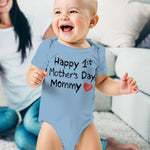Tstars Happy 1st Mother's Day Mommy Infant Bodysuit Gift for New Mom Baby Boy Girl Newborn Outfit 12M Aqua
