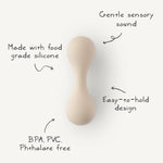mushie Silicone Baby Shaker Rattle Toy | Ages 3+ Months (Shifting Sand)