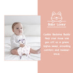 Baby Shower Gifts, Baby Girl Gifts Basket, Unique Baby Gift Essential Stuff Set - Baby Lovey Blanket New Born Bibs Socks Wooden Rattle & Greeting Card, Newborn Baby Gift Set (Fox, Pink)