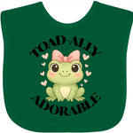 inktastic Girls Cute Toadally Adorable Frog Baby Bib