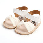 CoKate Baby Girls Sandals Ruffle Bowknot Premium Soft Sole Anti-Slip Open Toe Breathable Summer Outdoor First Walker Shoes Baby Sandals 0-3 months girls Bow White