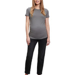 GAP Womens Maternity True Waistband Full Panel Girlfriend Jeans, Black Wash, 30 US