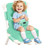 Toddler Booster Seat for Kitchen Chair, 2-in-1 Dining Table Booster Seat with Backrest & Adjustable Straps – Easy-Clean, PU Portable Toddler Eating Travel Increasing Cushion - Dark Grey