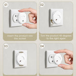 BBsecure Outlet Covers Baby Proofing - 40 Pack Plug Covers Baby Proofing with Unique Rotating Design, Outlet Plug Covers to Prevent Electrical Shock, for US 3-Prong, Home, Office, School, White