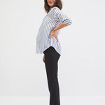 Motherhood Maternity Womens Bi-Stretch Secret Fit Belly Straight Leg Suiting Business Casual Pants, Core Black, XL US