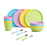 Munchkin® 16pc Baby and Toddler Feeding Supplies Set - Includes Plates, Bowls, Cups and Utensils