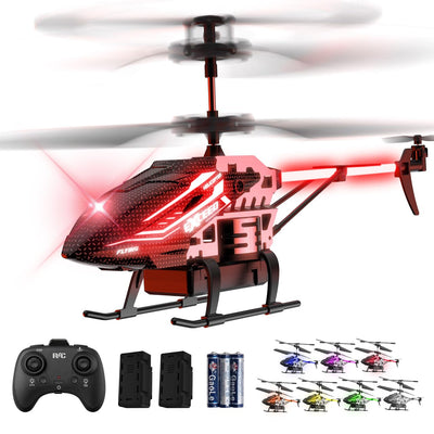 RC Helicopter Toy for Kids, 2.4GHz 3.5CH Remote Control Helicopter with Altitude Hold, One Key Take Off/Landing, 30+Mins Flight Time, LED Lights, Indoor Flying Toys for Boys Girls Beginners Gifts
