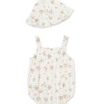 Little Me Clothes for Baby Girls' Ditsy Bubble with Hat, Floral, 9 Months