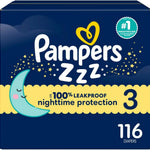 Pampers ZZZ Overnight Diapers, Size 7 (41+ lbs), 36 Count, Nighttime Protection Disposable Baby Diaper, Night Time Leak and Skin Protection