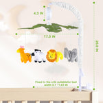 Baby Crib Mobile with Music and Lights, Mobile for Crib with Remote Control, Rotation, Starlight Projection, Crib Toys for Babies Boys Girls(Green)