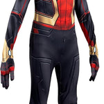 Marvel Integrated Spider-Man Official Youth Deluxe Zentai Costume - Stretch Spandex with Hidden Zippers and Wrist Slits (M) Multi