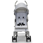 babyGap Classic Stroller - Lightweight Stroller with Recline, Compact Fold & Removable Parent Organizer - Made with Sustainable Materials, Grey Stripes