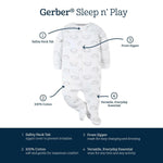 Gerber Baby Girls 4 Pack Sleep 'N Play Footie Leopard Pink 3-6 Months