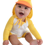 Cuddle Club UPF 50+ Baby Sunsuit with Sun Hat for Newborns, Infants & Toddlers, Sun Protection Rashguard & Swimsuit