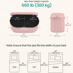 SONGMICS Mazie Collection - Folding Ottoman with Storage, Oval Storage Ottoman Bench, for Living Room, Bedroom, Velvet Fabric, 15 x 30 x 15 Inches, Jelly Pink ULSF267SA01
