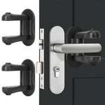 BiSiViO Child Proof Door Lever Lock, 2 Pack Door Locks for Kids Safety, Door Knob Child Proof, Baby Proofing, 3M Adhesive, Door Handle Child Proof, Baby Safety Locks for Toddlers (Black)
