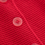 Knitted Baby Girls Cardigan Sweater Toddler Knit Crochet Button Closure Cardigan Top Outwear Red
