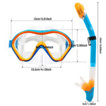Kids Snorkeling Gear Dry Snorkel HHAO Sport Kids Snorkel Set Junior Anti Fog 180° Panoramic View, Swim Goggles with Nose Cover Scuba Diving Mask for Boys Girls, 4-15 Yrs Old