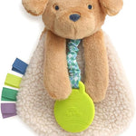 Itzy Ritzy - Itzy Lovey Including Teether - Baby Lovey with Teether, Textured Ribbons & Dangle Arms - Features Crinkle Sound, Sherpa Fabric and Minky Plush (Sloth)