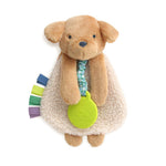 Itzy Ritzy - Itzy Lovey Including Teether - Baby Lovey with Teether, Textured Ribbons & Dangle Arms - Features Crinkle Sound, Sherpa Fabric and Minky Plush (Sloth)