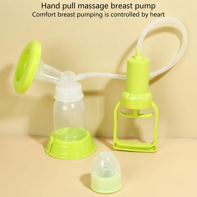 Manual Breastpump & Feeding Bottle Set Portable Handheld Breastpump Easy Use Without Batteries Need Milk Collector