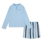 Long Sleeve Rash Guard Swim Suit 2-Piece Outfit Set