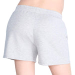 Motherhood Maternity Women's Casual Soft Stretchy Smocked Waist Lounge Pregnancy Shorts with Side Pockets, Heather Grey, Large