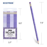ECOTREE Pencils #2 Pre-Sharpened Pencils for Kids Number 2 Pencil with Erasers for School, Writing, 12 Count