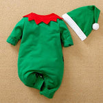 Hifot My First Christmas Baby Girl Boy Romper Newborn Clothes Long Sleeve Jumpsuit + Hat Infant Outfits Set