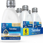 Similac 360 Total Care Infant Formula, Has 5 HMO Prebiotics, Our Closest Prebiotic Blend to Breast Milk, Non-GMO, Baby Formula, Ready to Feed, 2-fl-oz Bottle, Pack of 48