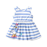 Disney Daisy Duck Baby Girl Dress Blue and White Striped Casual Sundress Sleeveless Summer Outfit Birthday Holiday Party Clothes Blue 3-6 Months