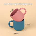 Pack of 2 Silicone Drinking Mug Cup for Toddler Kids and Children (Color 3)