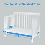 ASANEST Dual Sided Comfort Gel Memory Foam,Breathable Baby Bed Mattress for Crib,Memory Foam Crib Mattress,Premium for Infant and Toddler w/Removable Outer Cover - White&Blue,Standard Size