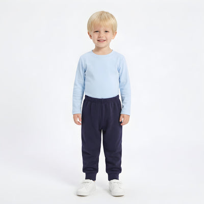 JARMAKO Toddler Boys Cotton Pants, 4-Pack Sweatpants Joggers, Basic Colors, 3T
