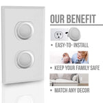 Tiny Patrol Outlet Covers Child Proof Plug Cover for Electrical Outlets Baby Proof Socket Safety Proofing Wall Guards Protectors - 24 Count