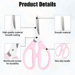 Small Pink Scissors, 5" Stainless Steel Blade with Acrylic Handle All Purpose Scissors Stationery Paper Cutting Tool for Office, Home (Pink)