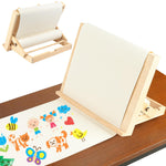 Kids Tabletop Art Easel with Paper Roll Dispenser | Adjustable Portable Desk & Table Top Painting Drawing Stand (13.8" x 11.4", Without Paper Roll)