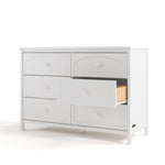 Graco Olivia 6 Drawer Double Dresser (White) – GREENGUARD Gold Certified Storage for Baby and Kids Bedroom, Interlocking Drawer System, Anti-Tip Kit Included