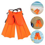 Healvian Diving Foot Flippers Swimming Fins for Adults, Adjustable Orange Scuba Flippers with Comfortable Fit, Sizes 30-36, Snorkeling and Water Sports Training Equipment